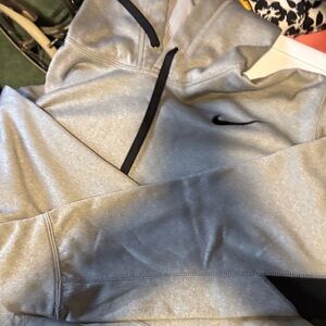 Nike Heather Gray Hoodie with Black Details